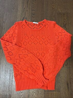 See by Chloe Crochet Sweater | Size M | Orange